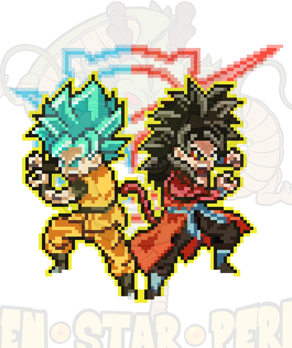 Super Saiyan Blue Goku & Super Saiyan 4 Goku (Xeno) Sticker